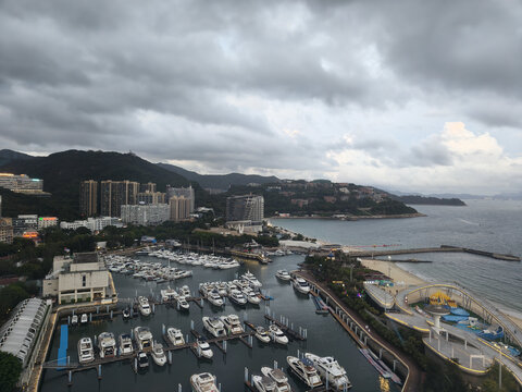 大梅沙愿望灯塔风景