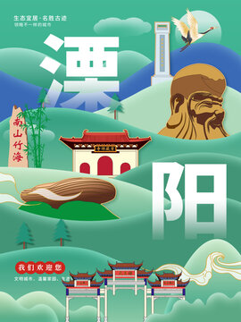 溧阳市生态绿色城市海报展板