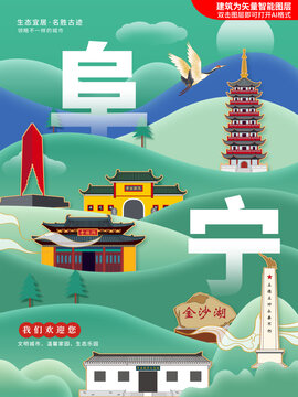 阜宁县生态绿色城市海报展板