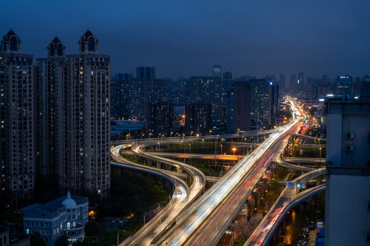 武汉城市风光夜景