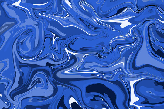 蓝色艺术抽象画