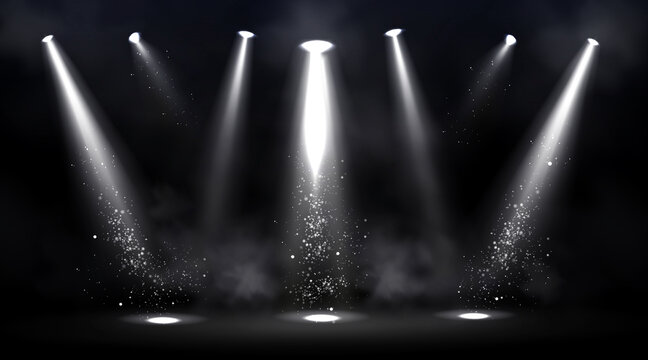舞台灯光特效 白色聚光灯光束设计