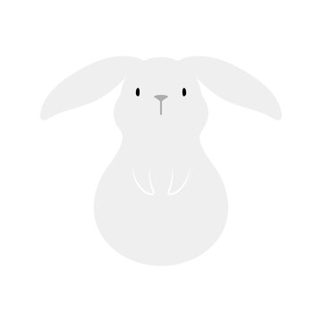 可爱文静白兔插图