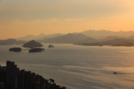 浙江千岛湖日落