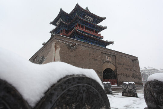 古城雪景