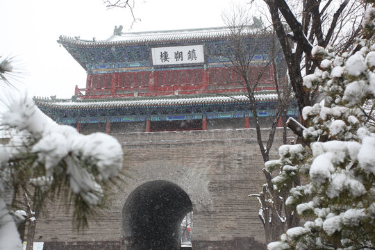 古城雪景