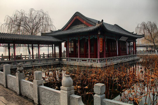 济南大明湖中式建筑