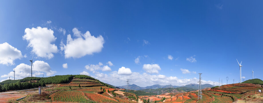 东川红土地全景图