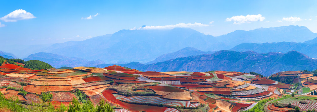 东川红土地全景图