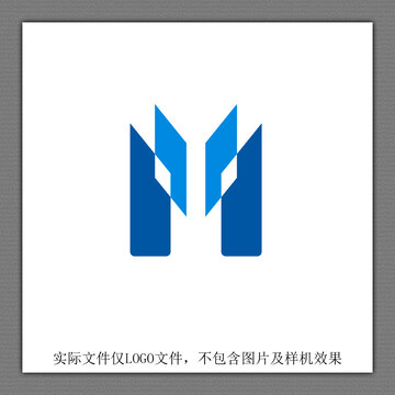 M字母建筑LOGO设计