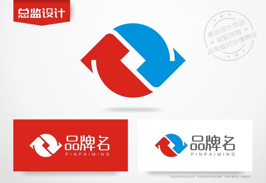 科技金融logo古钱币