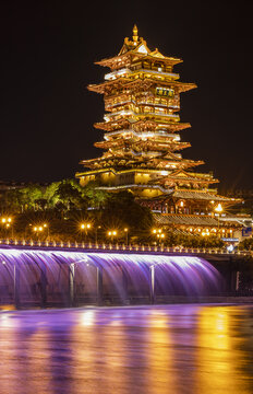 绵阳越王楼夜景