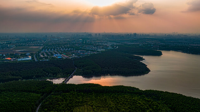 夏日里的长春净月潭公园风景