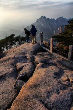 黄山黄昏景色