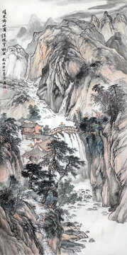 山水水墨画