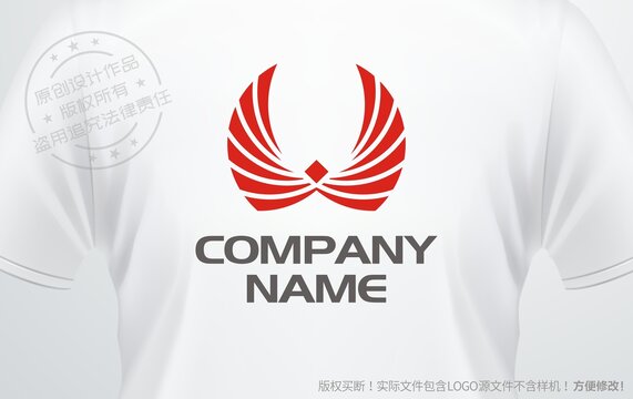 大鹏展翅logo飞翔
