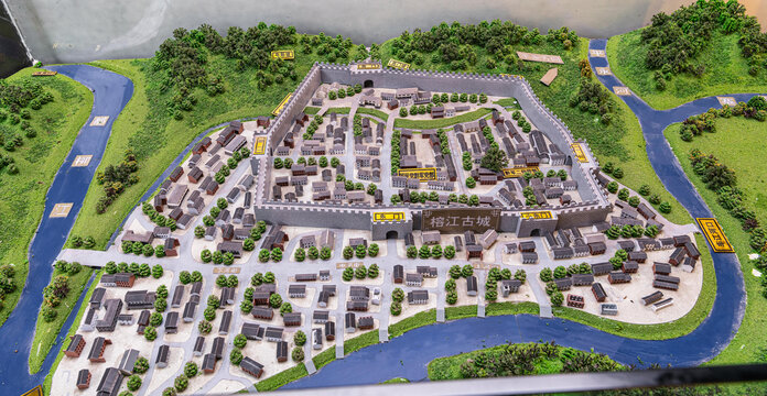 民国时期榕江古城模型