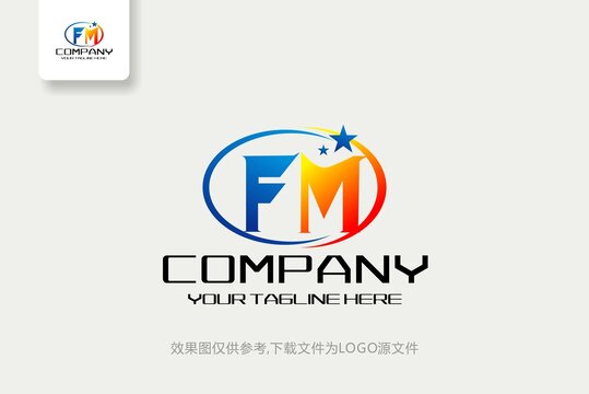 FM标志FM字母logo
