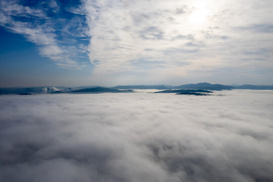 吉林市云海大雾云上风景航拍