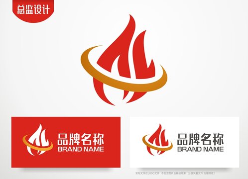 火焰logo篮球运动标志