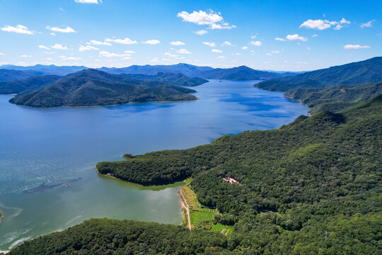 吉林市松花湖夏季自然风光航拍