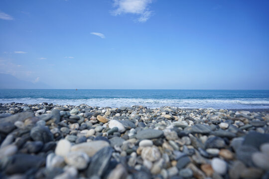 花莲七星潭鹅卵石海滩