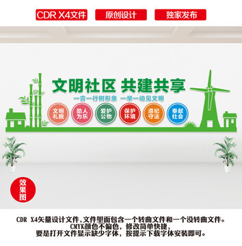 文明社区文化墙