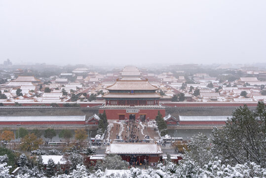 北京故宫雪景