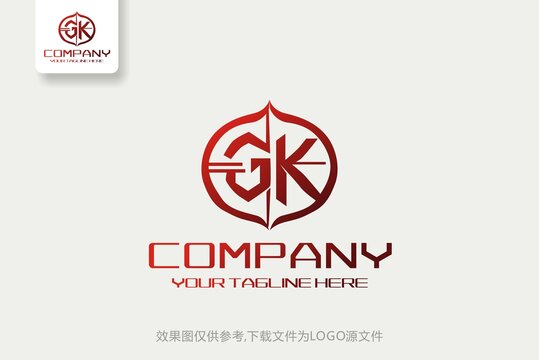 GK标志GK字母logo