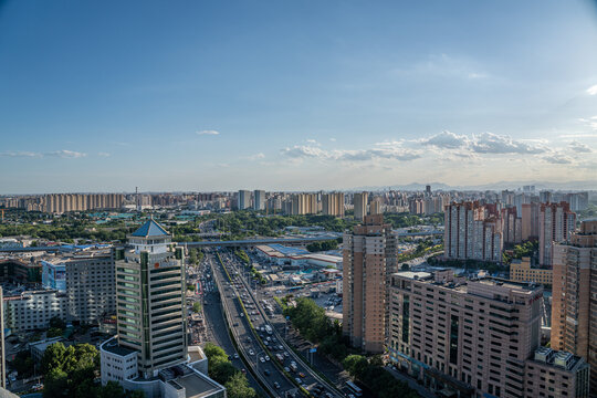 北京城市市区建筑全景