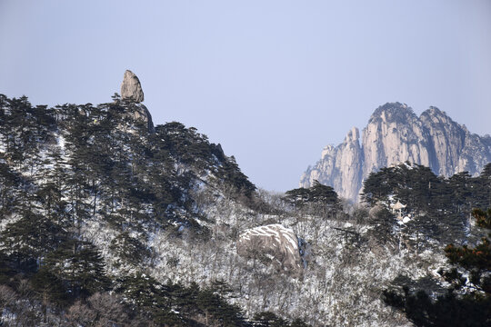 安徽黄山雪后风景