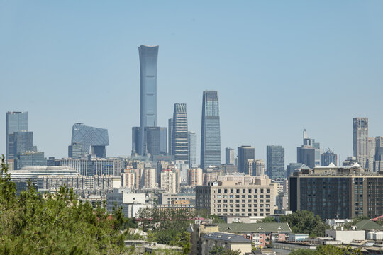 中国北京国贸CBD建筑群风光