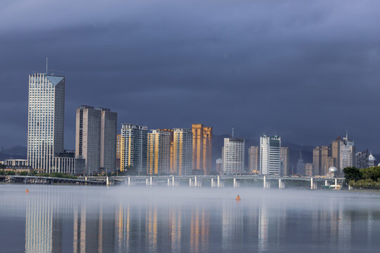 北国江城吉林市雨后风光