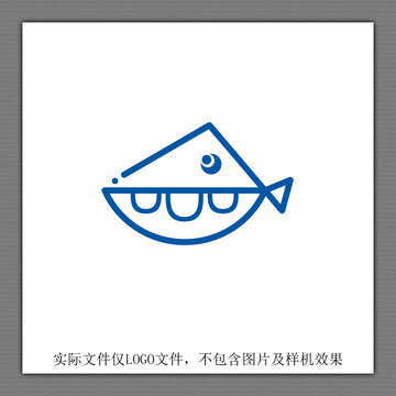 鱼形创意卡通LOGO设计