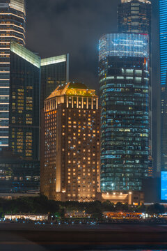 上海陆家嘴金融城夜景