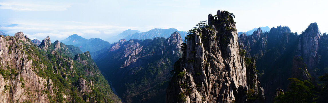 黄山宽幅风景