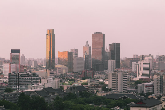 山东济南城市航拍