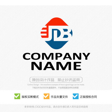 JDB字母LOGO标志设计