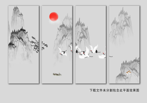 简约山水画