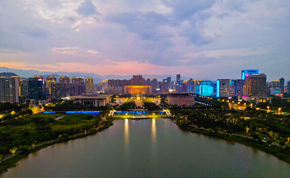 龙岩人民广场夜景