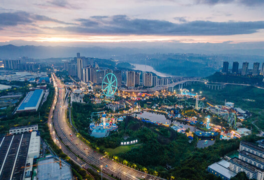 重庆欢乐谷夜景