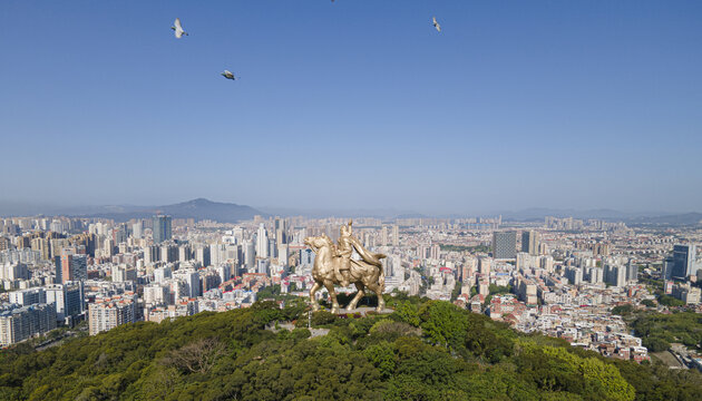 郑成功角度航怕大泉州市全景