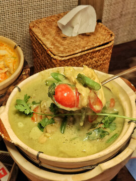 绿咖喱鸡泰国菜东南亚菜美食