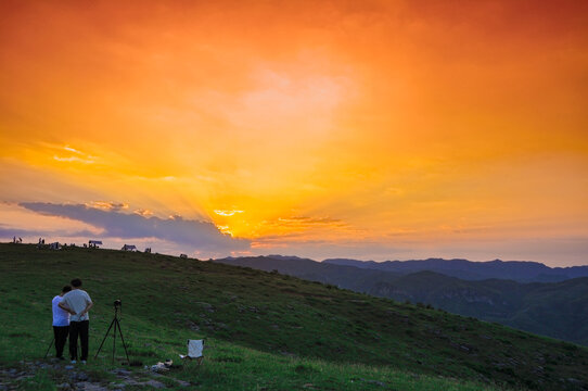 夕阳入画来