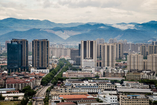 夏季余姚城市风光