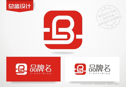 B字母logo字母B设计