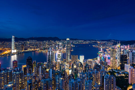 香港维多利亚港夜景