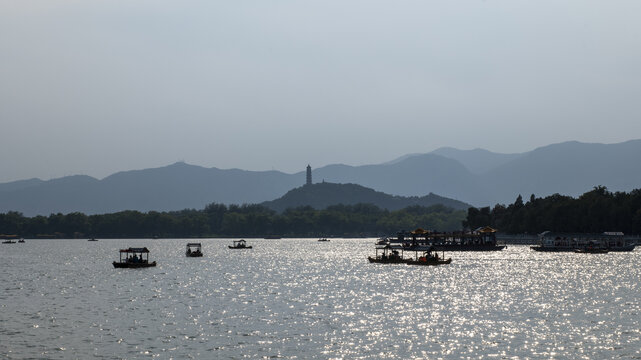 颐和园昆明湖玉峰塔