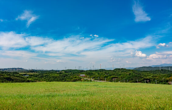 航拍湖南郴州高椅岭景区