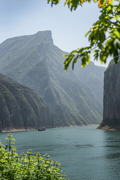 长江三峡白帝城航拍风光